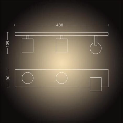Hue WA Runner bodové LED svítidlo 3x GU10 5W 350lm 2200-6500K IP20, bílé + ovladač 2