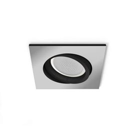 Hue WA Milliskin podhledové LED svítidlo 1xGU10 5W 350lm 2200-6500K IP20 hranaté, hliník