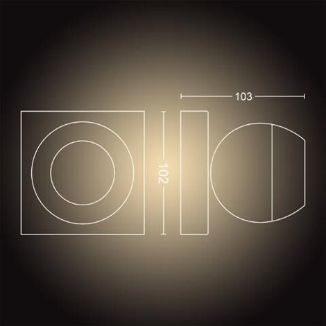 Hue WA Buckram bodové LED svítidlo GU10 5W 350lm 2200-6500K, bílé + ovladač 4