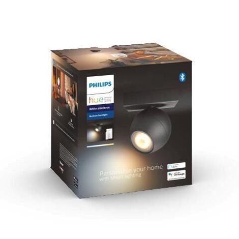 Hue WA Buckram bodové LED svítidlo GU10 5W 350lm 2200-6500K IP20, černé + ovladač 6