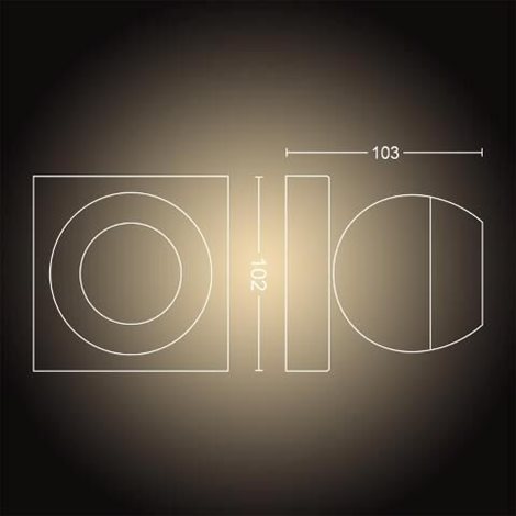 Hue WA Buckram bodové LED svítidlo GU10 5W 350lm 2200-6500K IP20, černé + ovladač 8