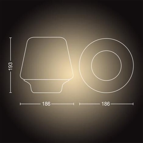 Hue WA Wellness stolní LED lampa 1xE27 6W 806lm 2200-6500K IP20, černá 4