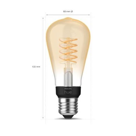 HUE White LED Filament žárovka E27 ST64 7W 550lm 2100K IP20, stmívatelná 3