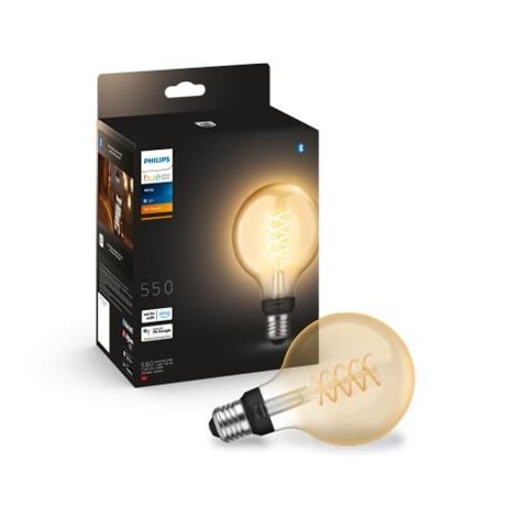 HUE White LED Filament žárovka E27 G93 7W 550lm 2100K IP20, stmívatelná 1