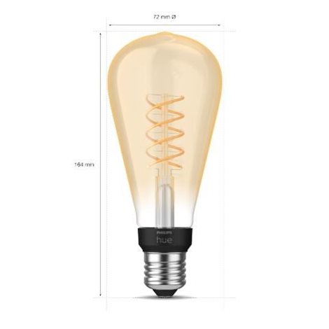 HUE White LED Filament žárovka E27 ST72 7W 550lm 2100K IP20, stmívatelná 3
