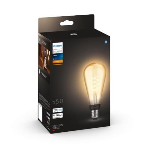 HUE White LED Filament žárovka E27 ST72 7W 550lm 2100K IP20, stmívatelná 5