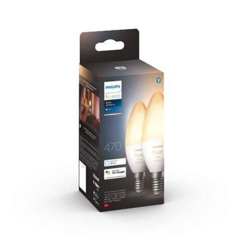 Hue WA sada 2x žárovka LED E14 B39 4W 470lm 2200-6500K IP20 5