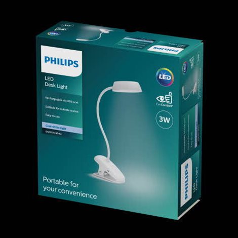 Donutclip stolní LED lampa na klip 1x3W 175lm 4000K IP20 USB, krokové stmívání, bílá 2