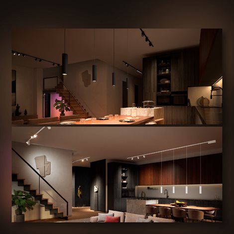 Hue Perifo závěsné svítidlo do lištového systému LED WACA 5,1W 510lm 2000-6500K RGB, bílá 2