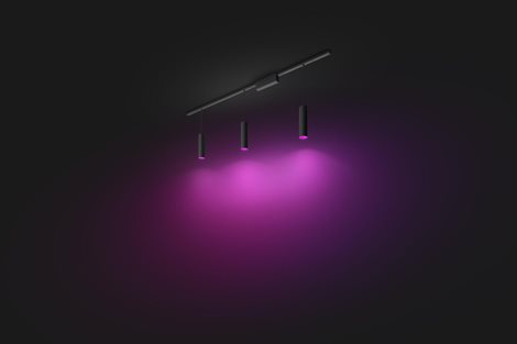 Hue Perifo lištové svítidlo se 3 závěsy, LED WACA 15,6W 1530lm 2000-6500K RGB, černá 5