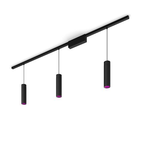 Hue Perifo lištové svítidlo se 3 závěsy, LED WACA 15,6W 1530lm 2000-6500K RGB, černá 7
