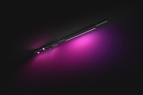 Hue Perifo lištové svítidlo 3 spoty+panel, LED WACA 44,6W 3580lm 2000-6500K RGB, černá 8