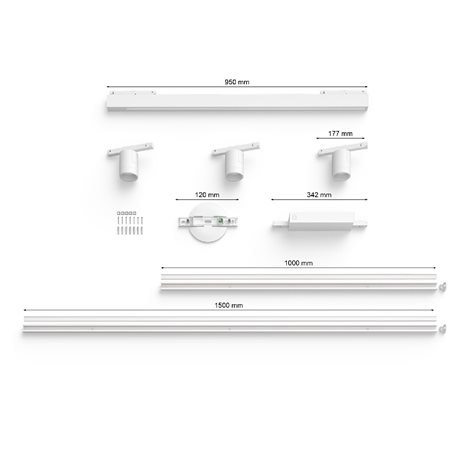 Hue Perifo lištové svítidlo 3 spoty+panel, LED WACA 44,6W 3580lm 2000-6500K RGB, bílá 4
