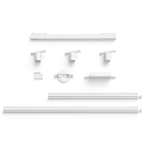 Hue Perifo lištové svítidlo 3 spoty+panel, LED WACA 44,6W 3580lm 2000-6500K RGB, bílá 6