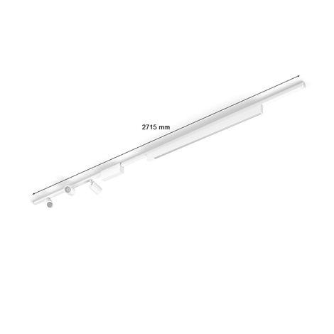 Hue Perifo lištové svítidlo 3 spoty+panel, LED WACA 44,6W 3580lm 2000-6500K RGB, bílá 7