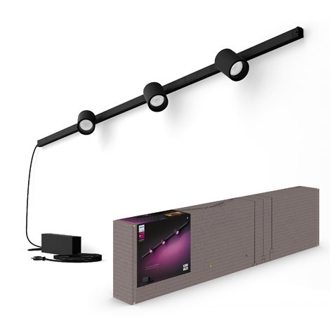 Hue Perifo lištové nástěnné svítidlo se 3 spoty, LED WACA 15,6W 1530lm 2000-6500K RGB, černá 2
