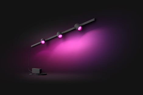 Hue Perifo lištové nástěnné svítidlo se 3 spoty, LED WACA 15,6W 1530lm 2000-6500K RGB, černá 7