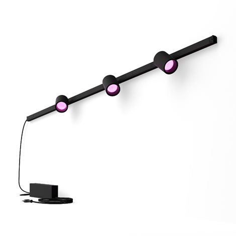 Hue Perifo lištové nástěnné svítidlo se 3 spoty, LED WACA 15,6W 1530lm 2000-6500K RGB, černá 9