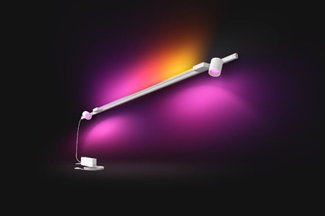 Hue Perifo lištové nástěnné svít. 2 spoty+Gradient Tube, LED WACA 39,9W 3620lm 2000-6500K RGB bílá 7