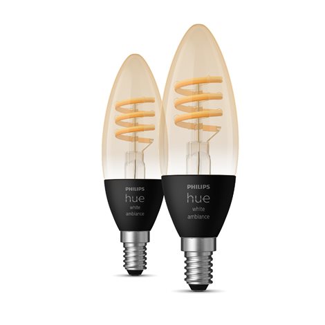 Sada 2x Hue WA Filament žárovka LED E14 B39 4,6W 350lm 2200-4500K IP20 2