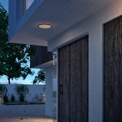 Superslim CL550 venkovní přisazené LED svítidlo 15W 1300lm 2700K krokové stmívání IP54 25cm, černé 5