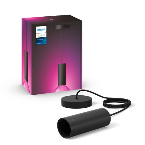Černý závěsný kabel pro žárovky Philips Hue E27, IP20 5