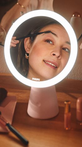 Mirror stolní svítidlo se zrcadlem 1x4.5W 60lm 3000/4000/5000K USB, růžové 2