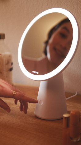 Mirror stolní svítidlo se zrcadlem 1x4.5W 60lm 3000/4000/5000K USB, růžové 7