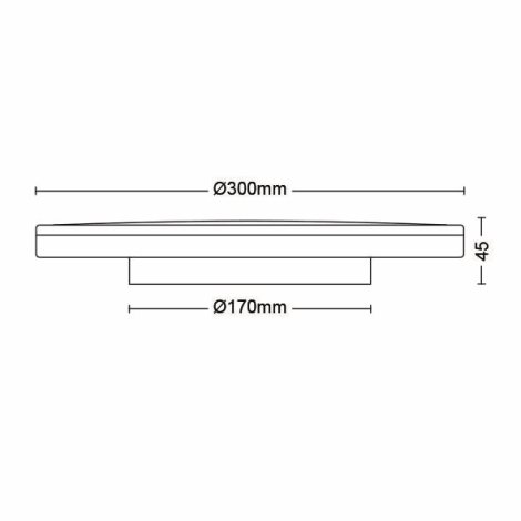 Ozziet CL570 přisazené LED svítidlo 1x18W 1800lm 2700K krokové stmívání IP20 30cm, černé 3