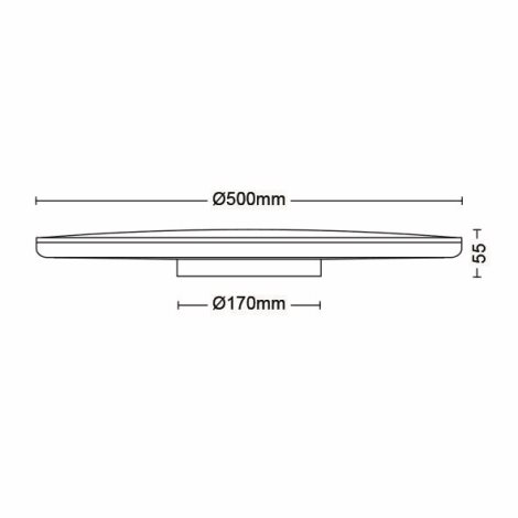 Ozziet CL570 přisazené LED svítidlo 1x36W 4100lm 4000K krokové stmívání IP20 50cm, černé 3