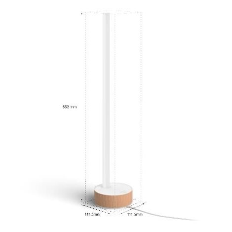 HUE WACA Gradient Signe stolní LED lampa 11,8W 1040lm 2000-6500K RGB IP20, dub 11