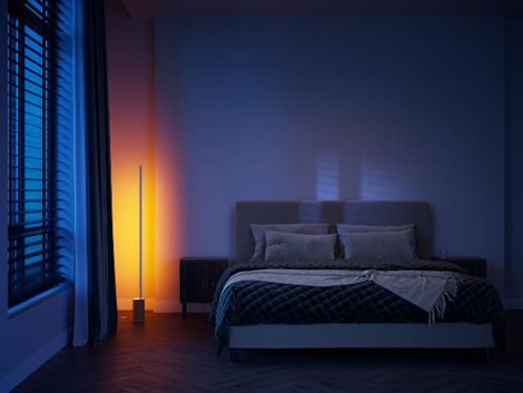 HUE WACA Gradient Signe stojací LED lampa 29W 2550lm 2000-6500K RGB IP20 bílá+dub 9