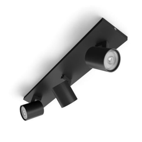 Runner bodové svítidlo 3x GU10 20W bez zdroje IP20, černé 3
