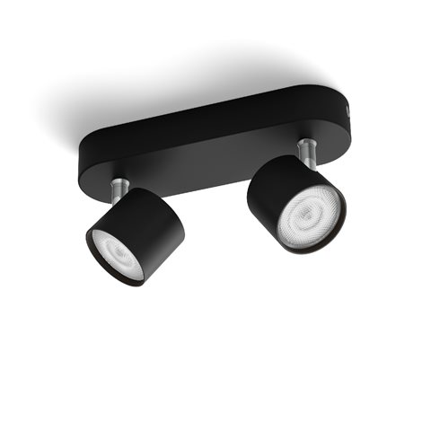 Star bodové LED svítidlo 2x4,5W 1000lm 2700K IP20 stmívatelné, černé 1