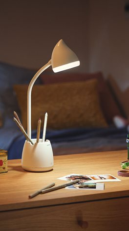 Hat stolní LED lampa USB 1x4,5W 80lm 3000/4000/5700K IP20, krokové stmívání, bílá 2