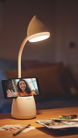 Hat stolní LED lampa USB 1x4,5W 80lm 3000/4000/5700K IP20, krokové stmívání, bílá 6