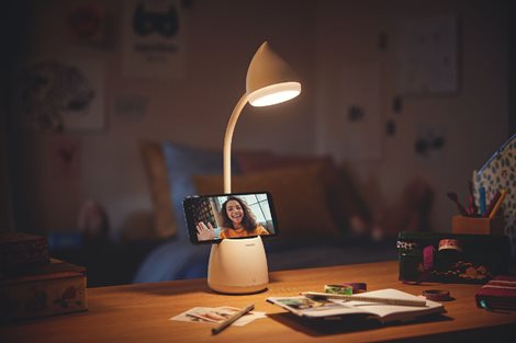 Hat stolní LED lampa USB 1x4,5W 80lm 3000/4000/5700K IP20, krokové stmívání, bílá 7