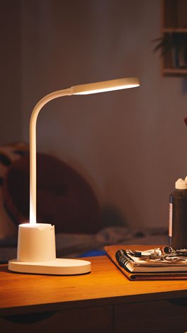 Bucket stolní LED lampa 1x7,5W 200lm 3000/4000/5700K IP20 USB krokové stmívání, bílá 8