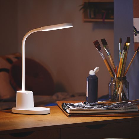 Bucket stolní LED lampa 1x7,5W 200lm 3000/4000/5700K IP20 USB krokové stmívání, bílá 4