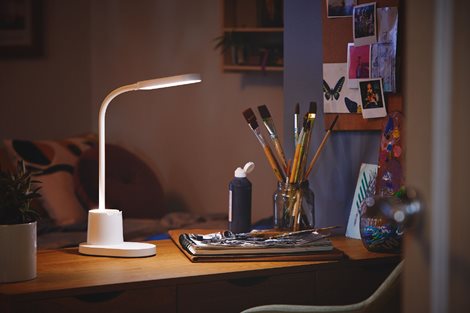 Bucket stolní LED lampa 1x7,5W 200lm 3000/4000/5700K IP20 USB krokové stmívání, bílá 5