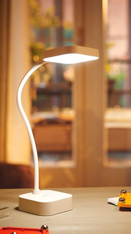 Rock stolní LED lampa 1x5W 90lm 5000K IP20 USB, stmívatelná, bílá 3