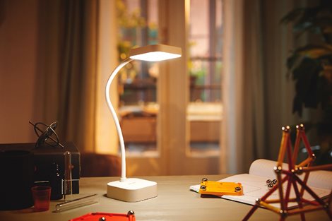 Rock stolní LED lampa 1x5W 90lm 5000K IP20 USB, stmívatelná, bílá 4