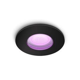 HUE WACA Xamento podhledové LED svítidlo 1x GU10 5.7W 350lm 2000-6500K RGB IP44, černé