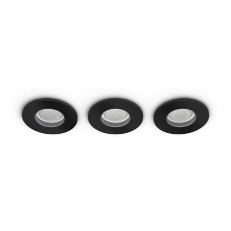HUE WACA Xamento podhledové LED svítidlo 3xGU10 5.7W 350lm 2000-6500K RGB IP44, černé 2