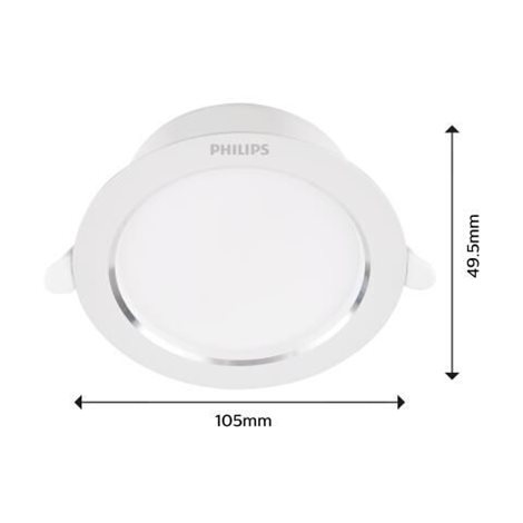 DIAMOND podhledové LED svítidlo 1x3,5W 300lm 3000K IP20 9,5cm kulaté, stříbrné 2