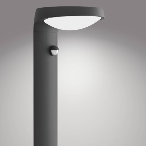 Tyla IR venkovní sloupkové LED svítidlo se senzorem 9W 930lm 4000K IP44 40cm, antracit 6