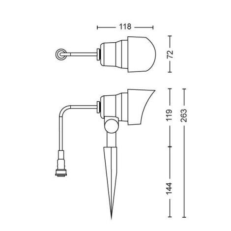 Venkovní zapichovací Low Voltage LED bodové svítidlo 1x6W 600lm 2700K 12V IP44 nestmívatelné, černé 5