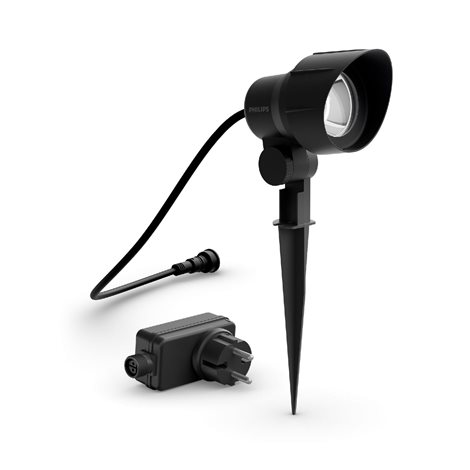 Venkovní zapichovací Low Voltage LED bodové svítidlo 24W 600lm 2700K 5m IP44 nestmívatelné, černé 1