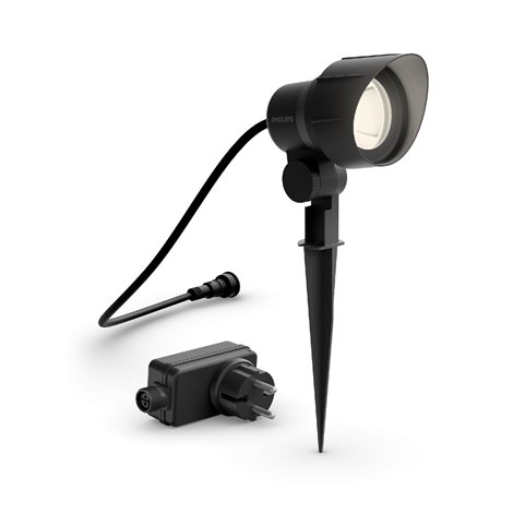 Venkovní zapichovací Low Voltage LED bodové svítidlo 24W 600lm 2700K 5m IP44 nestmívatelné, černé 5