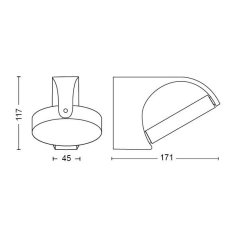 Mimosa venkovní nástěnné LED svítidlo 1x7W 630lm 2700K IP44 nestmívatelné, antracitové 5